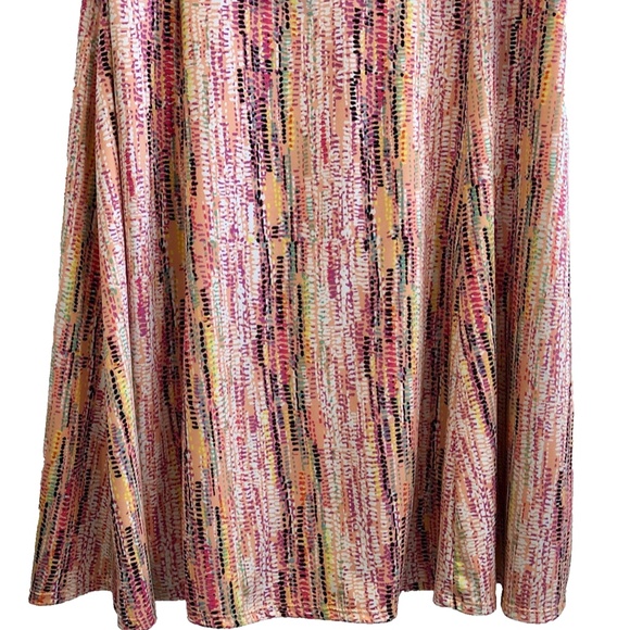 Perceptions Petite Women's 2 Piece Peach Combo Sleeveless Dress & Cardigan PM - Picture 7 of 13